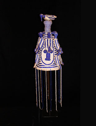 Yoruba Beaded Crown, #3, Nigeria - Sold